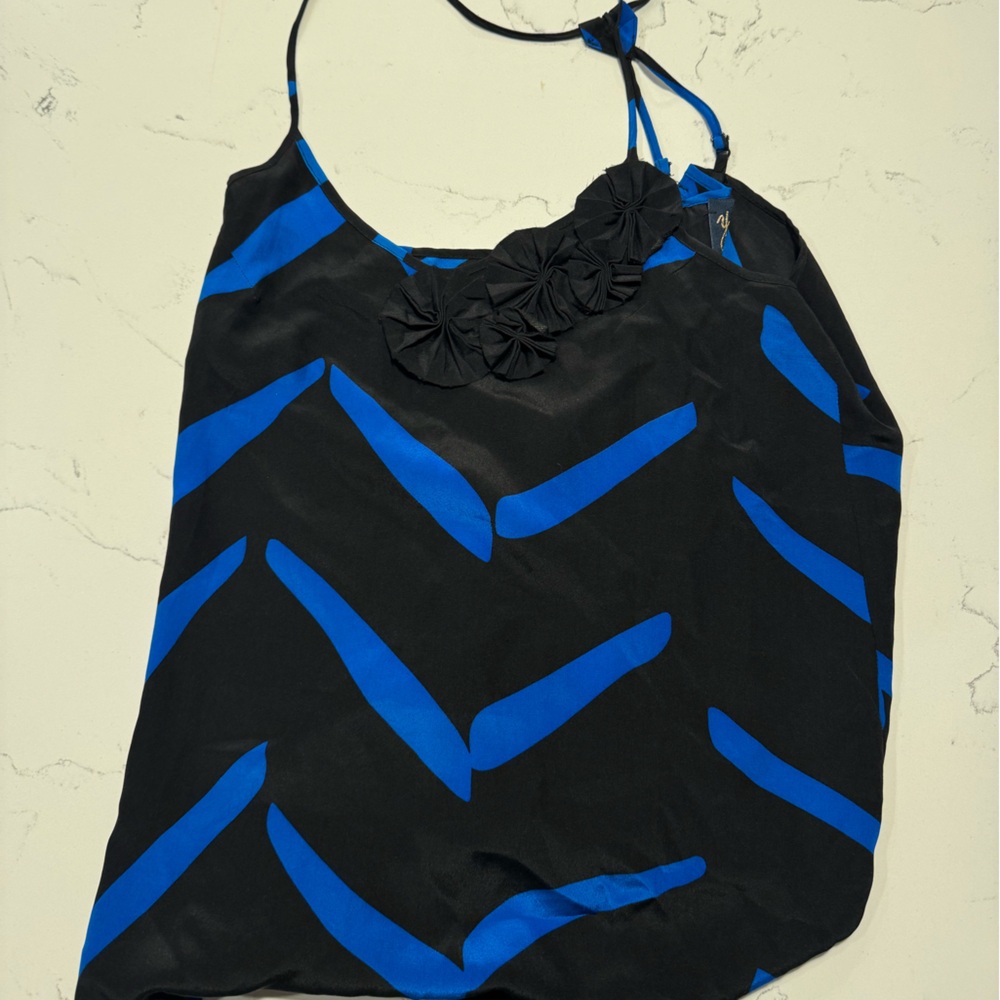 Yumi Kim Black and Blue Strappy Top